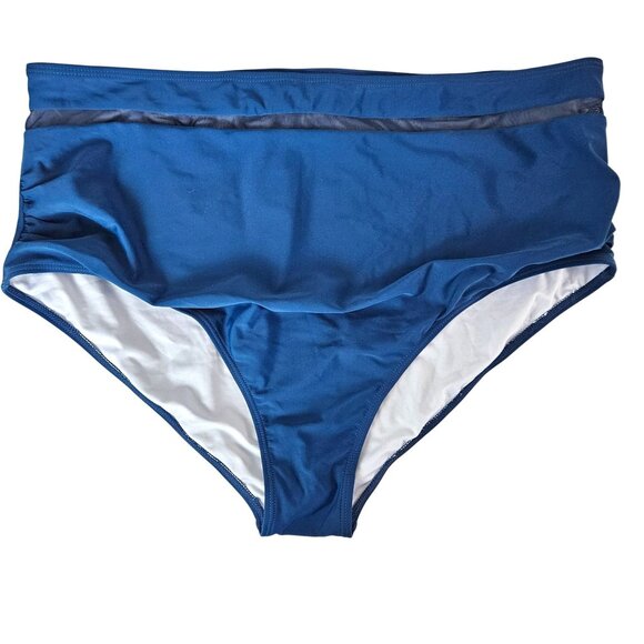 Tempt Me Womens Plus Size 22W Bikini High Waisted Mesh Bathing Suit Beach Pool - Picture 6 of 10